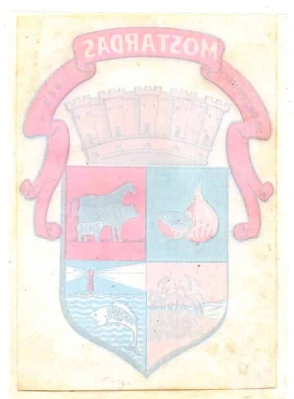 | Casa do Colecionador Plastico Adesivo - Brasão de Armas do Municipio de Mostardas ( RS ) - Anos 70