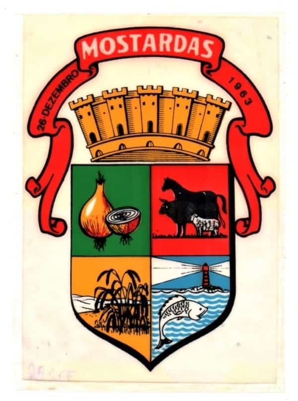 | Casa do Colecionador Plastico Adesivo - Brasão de Armas do Municipio de Mostardas ( RS ) - Anos 70