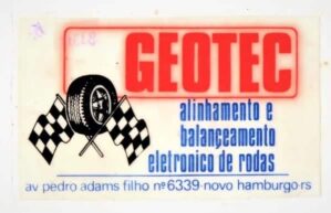Plastico Adesivo - Geotec - Alinhamento e Balançeamento de Rodas - Novo Hamburgo ( RS ) - Anos 70