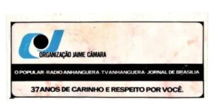 Plastico Adesivo - Radio e TV Anhanguera - Jornal de Brasilia - O Popular - Anos 70