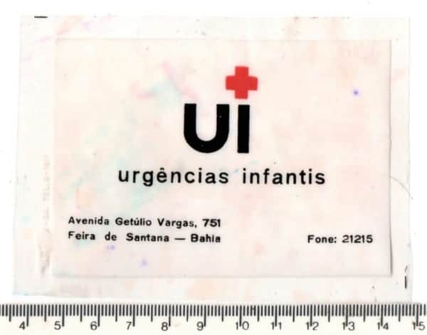 | Casa do Colecionador Plastico Adesivo - Urgencias Infantis - Feira de Santana ( BA ) - Anos 70
