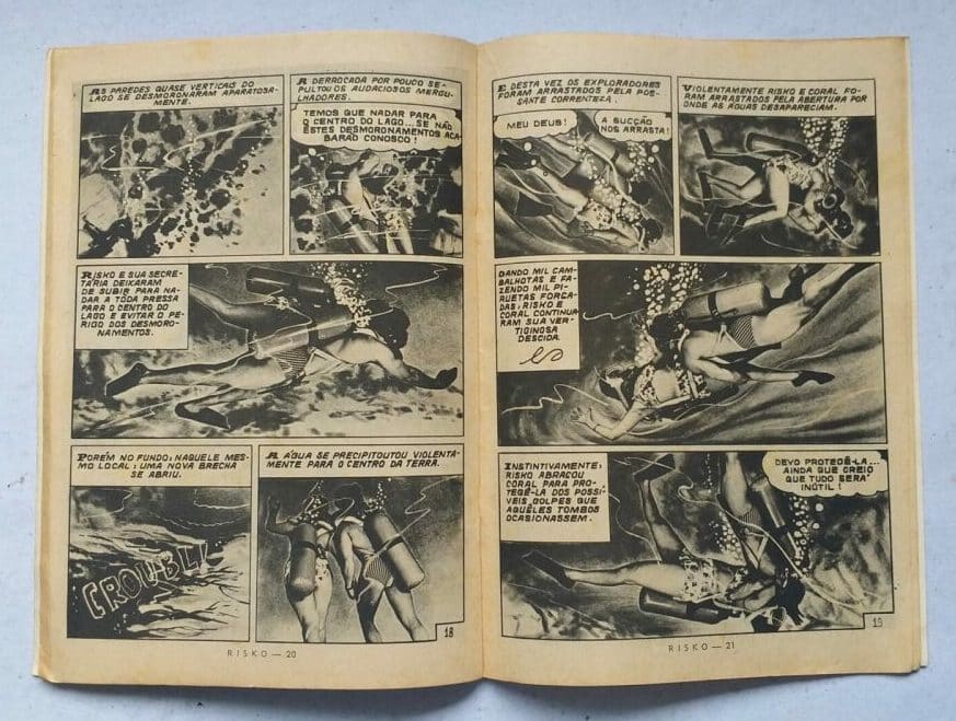 | Casa do Colecionador Risko Aventuras Submarinas Nº 06 - A Laguna de Fogo (Ediex) Julho 1962