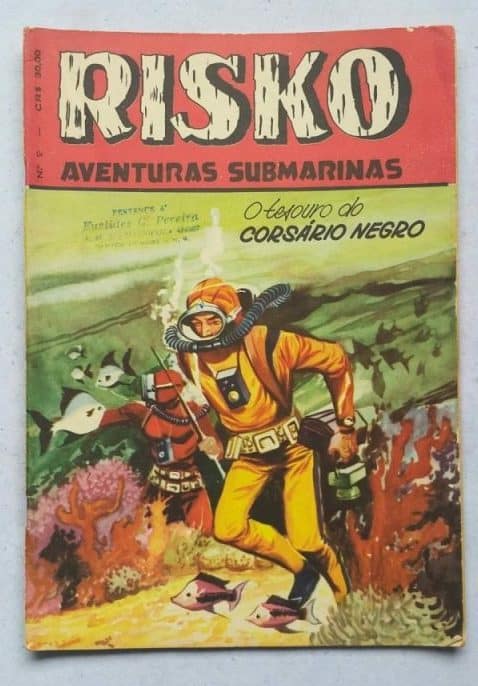 Risko Aventuras Submarinas Nº 09 - O Tesouro do Corsário Negro (Ediex) Setembro 1962