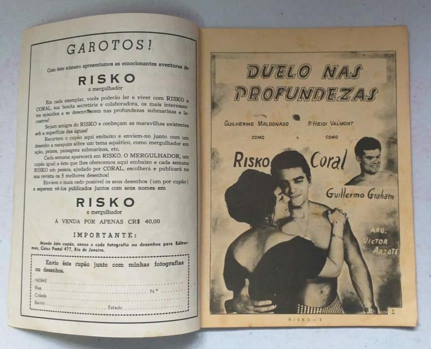 | Casa do Colecionador Risko Aventuras Submarinas Nº 15 - Duelo nas Profundezas (Ediex) Dezembro 1962