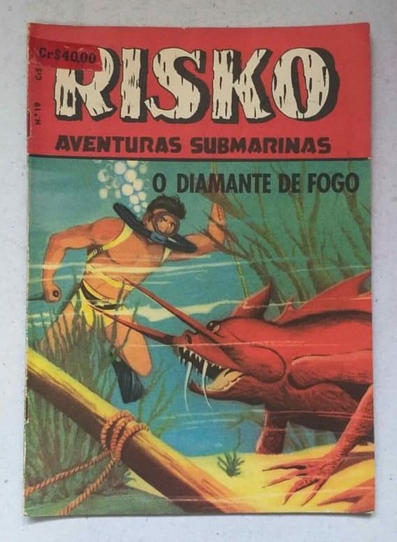 Risko Aventuras Submarinas Nº 19 - O Diamante de Fogo (Ediex) Março 1963