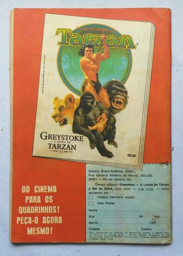 | Casa do Colecionador Tarzan 12ª Série Nº 16 - Coleção Lança de Prata (Editora Ebal) Maio 1986