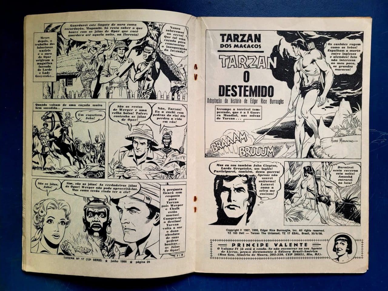 | Casa do Colecionador Tarzan 12ª Série Nº 17 - Coleção Lança de Prata (Editora Ebal) Junho 1986