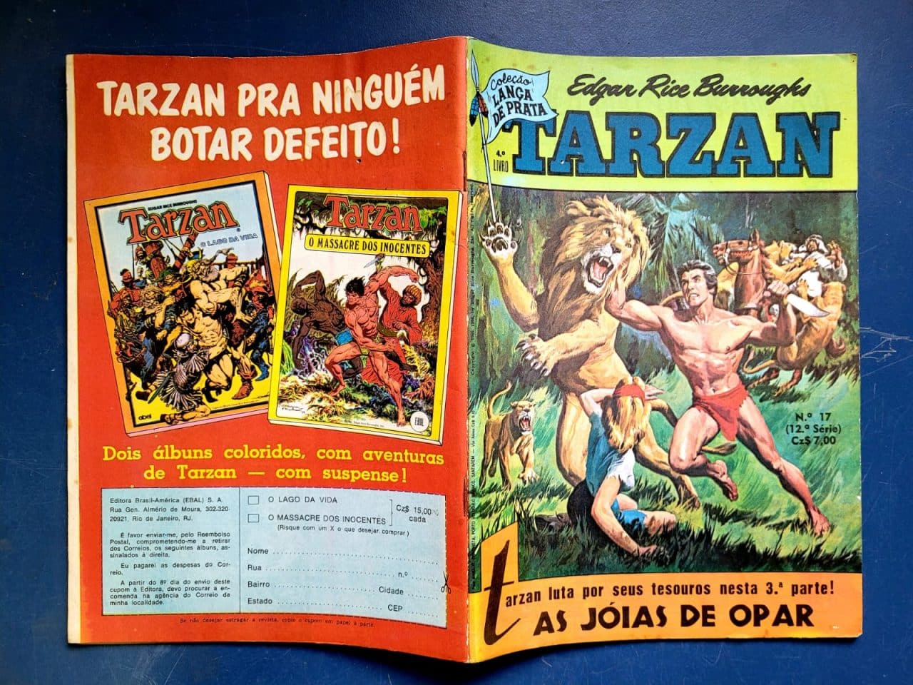 | Casa do Colecionador Tarzan 12ª Série Nº 17 - Coleção Lança de Prata (Editora Ebal) Junho 1986