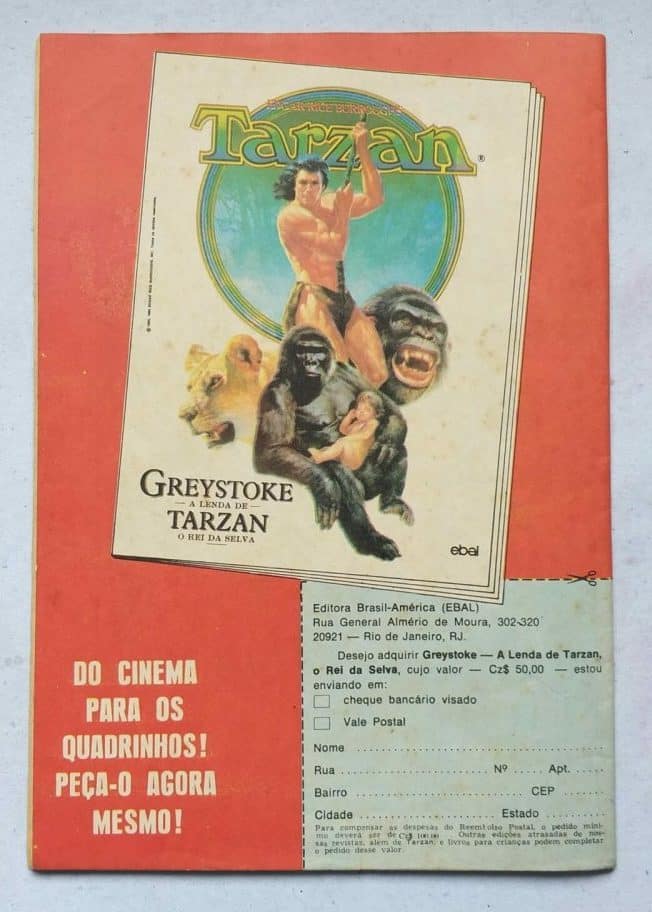 | Casa do Colecionador Tarzan 12ª Série Nº 26 (Editora Ebal) Maio 1987