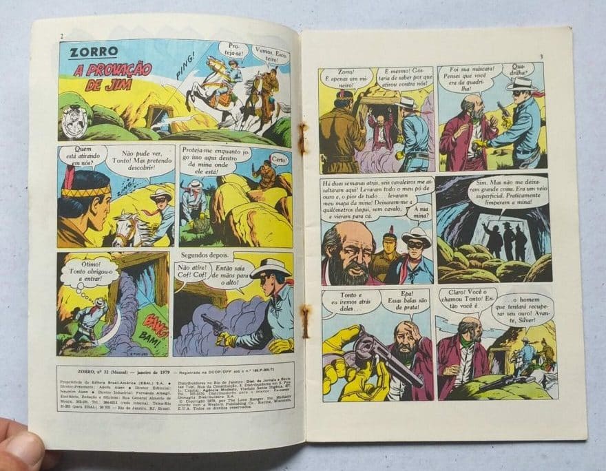| Casa do Colecionador Zorro em Formatinho Nº 32 (Editora Ebal) Janeiro 1979