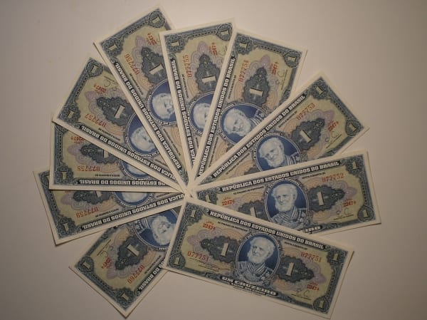 | Casa do Colecionador 10 Cédulas seriadas de 1 Cruzeiro C- 011 Tamandaré / Flor de estampa = Numeração 077751 a 077760 / cod. 310714