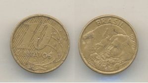 10 CENT. REAL 2005 INVERTIDA .