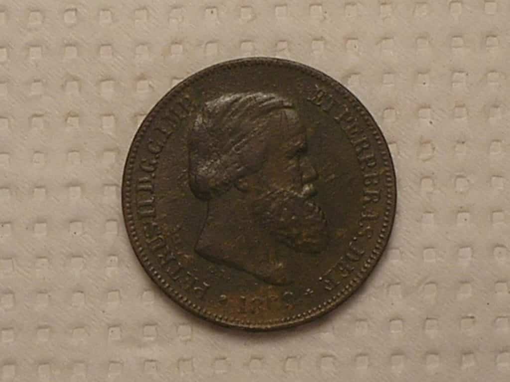 | Casa do Colecionador 10 Réis - 1869 Petrus II / Bronze / Mbc / Cod. 250.4