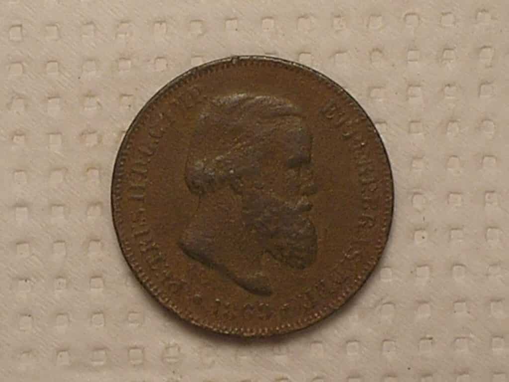 | Casa do Colecionador 10 Réis - 1869 Petrus II / Bronze / Mbc / Cod. 250.7