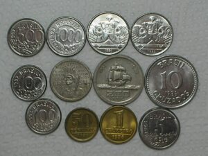 100 / 200 Réis - 1932 Vicentina + 10 moedas diversas Mbc/S/Fc / Cod. 160.5