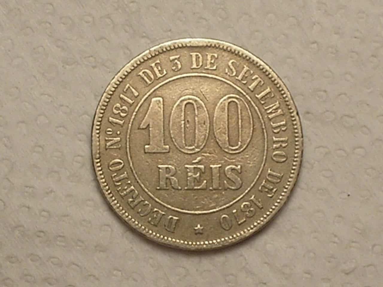 | Casa do Colecionador 100 Réis - 1871 ... Império... / Cod. 550.3