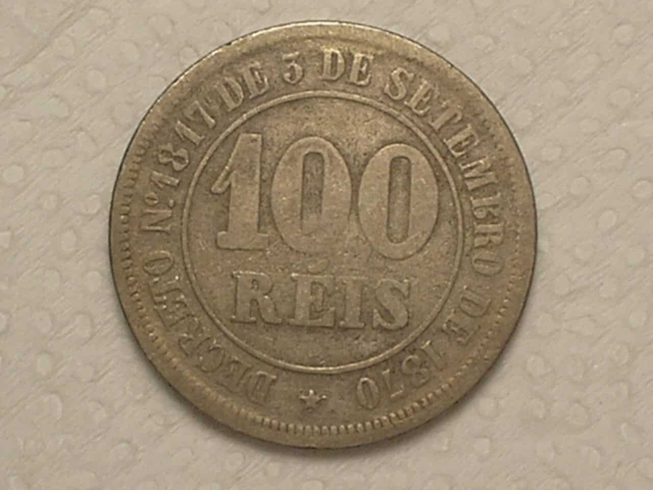 | Casa do Colecionador 100 Réis - 1881 do Império / Data Dificil / Cod. 290