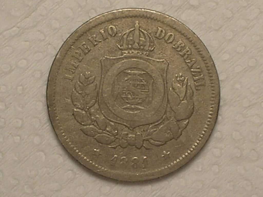 | Casa do Colecionador 100 Réis - 1881 do Império / Data Dificil / Cod. 290
