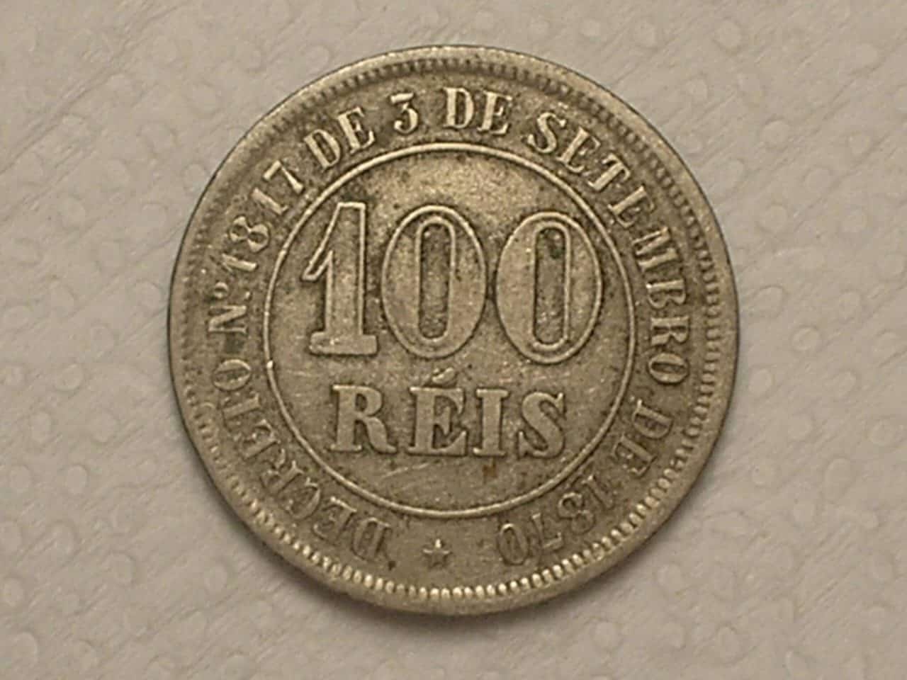 | Casa do Colecionador 100 Réis - 1883 do Império / Data Dificil / Cod. 290