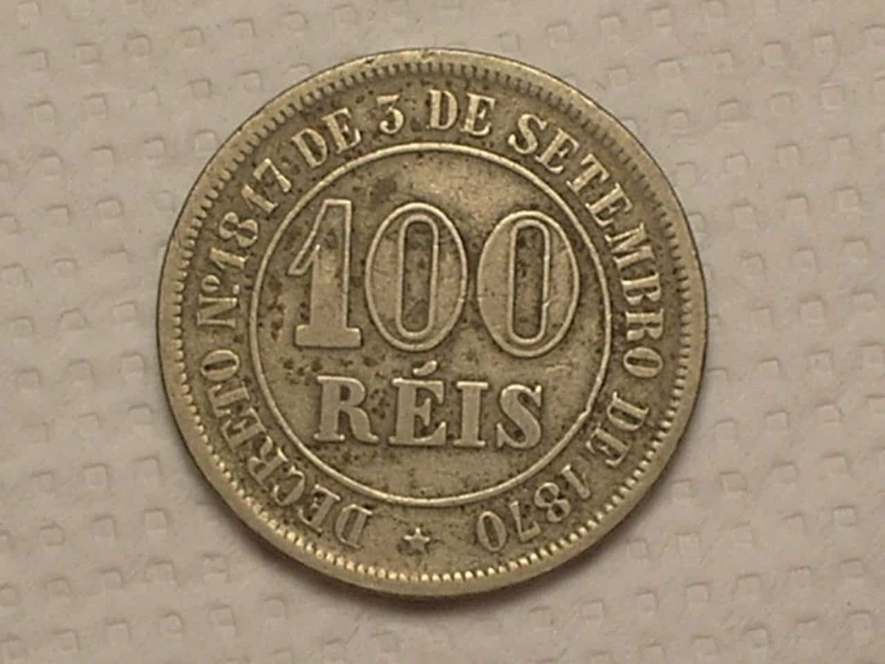 | Casa do Colecionador 100 Réis - 1883 / Níquel do Império / Mbc / Cod. 870