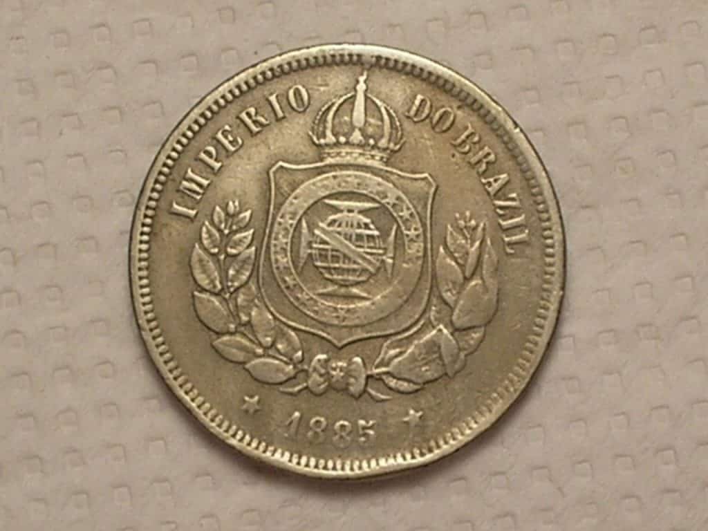 | Casa do Colecionador 100 Réis - 1885 / Níquel do Império / Mbc / Cod. 870