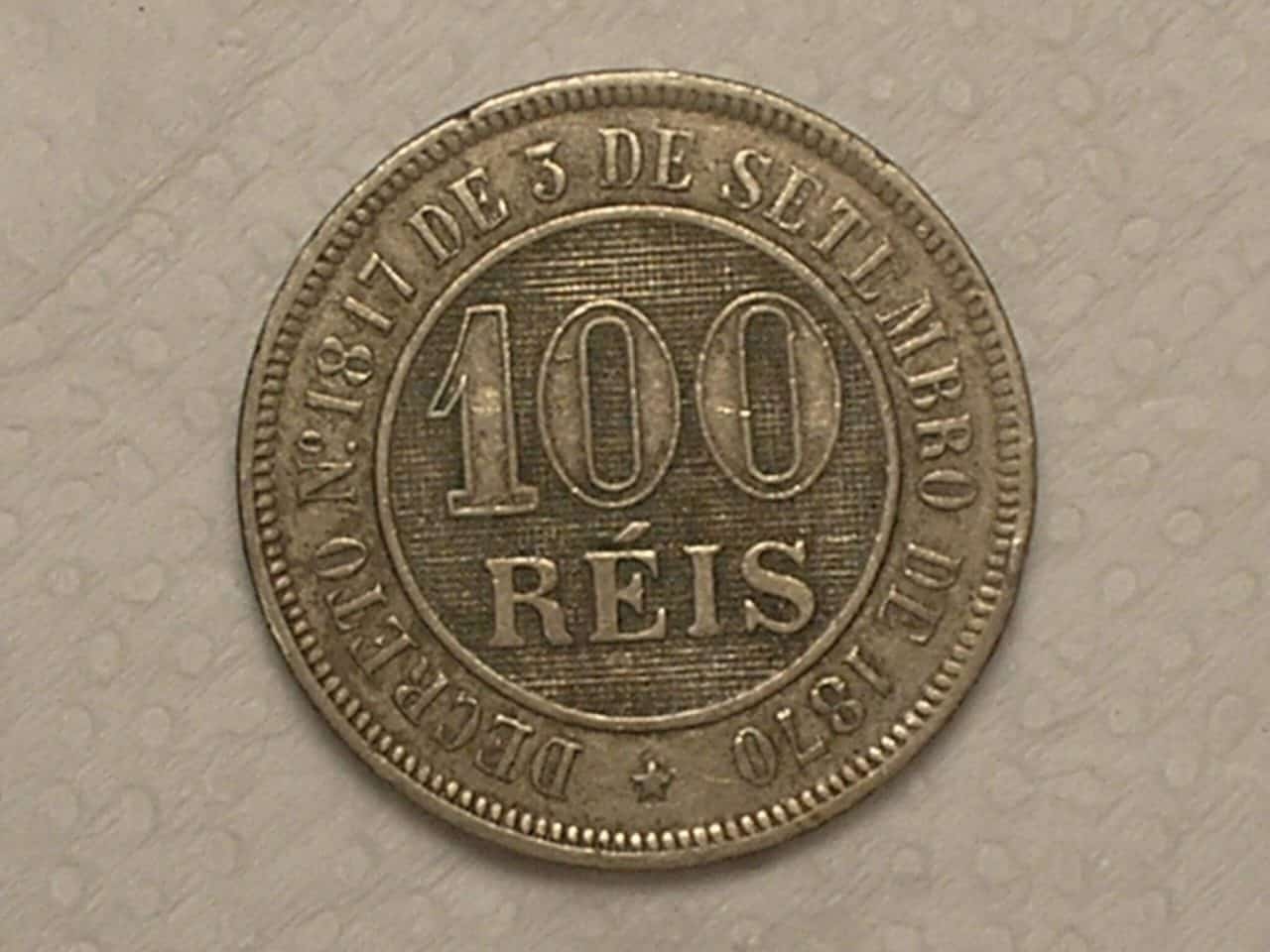 | Casa do Colecionador 100 Réis - 1886 do Império / Data Dificil / Cod. 290