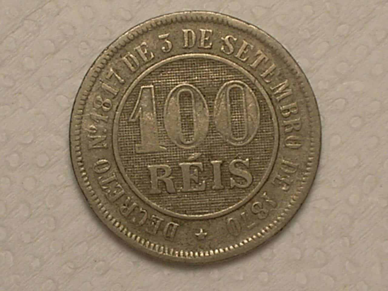 | Casa do Colecionador 100 Réis - 1889 do Império / Data Escassa / Mbc / Cod. 290