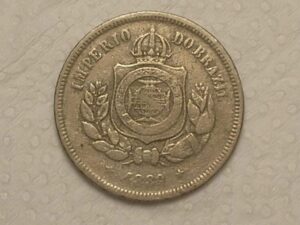 100 Réis - 1889 do Império / Data Escassa / Mbc / Cod. 290
