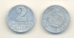 2 CRZS. ALUMÍNIO 1957 INCLINADO .