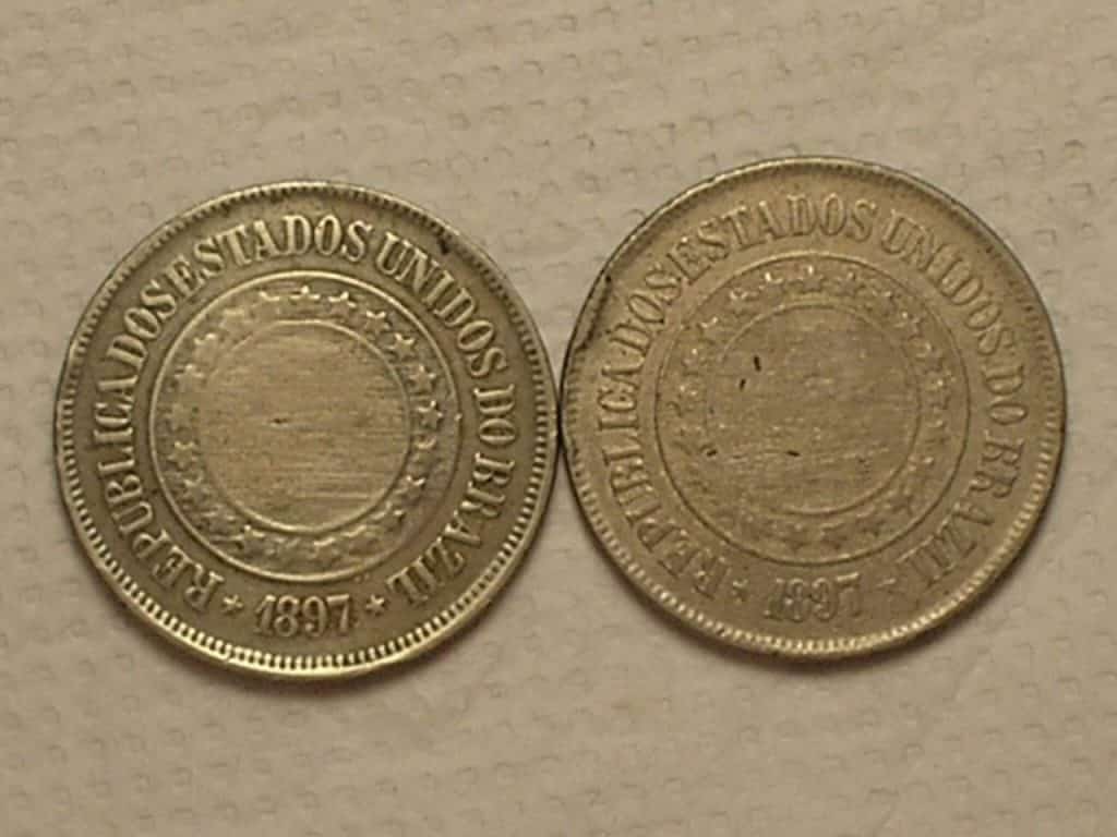 | Casa do Colecionador 2 moedas de 200 Réis - 1895 da República / Cod. 880