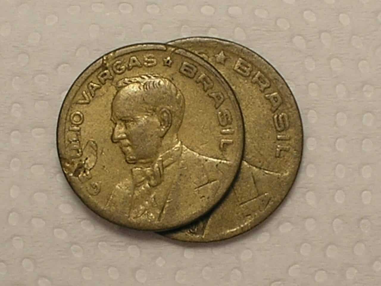 | Casa do Colecionador 20 e 50 centavos - 1944 Sem a Sigla - Bz/al - Cod. 140.2