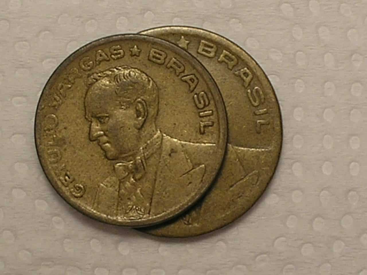 | Casa do Colecionador 20 e 50 centavos - 1944 Sem a Sigla - Bz/al - Cod. 140.3