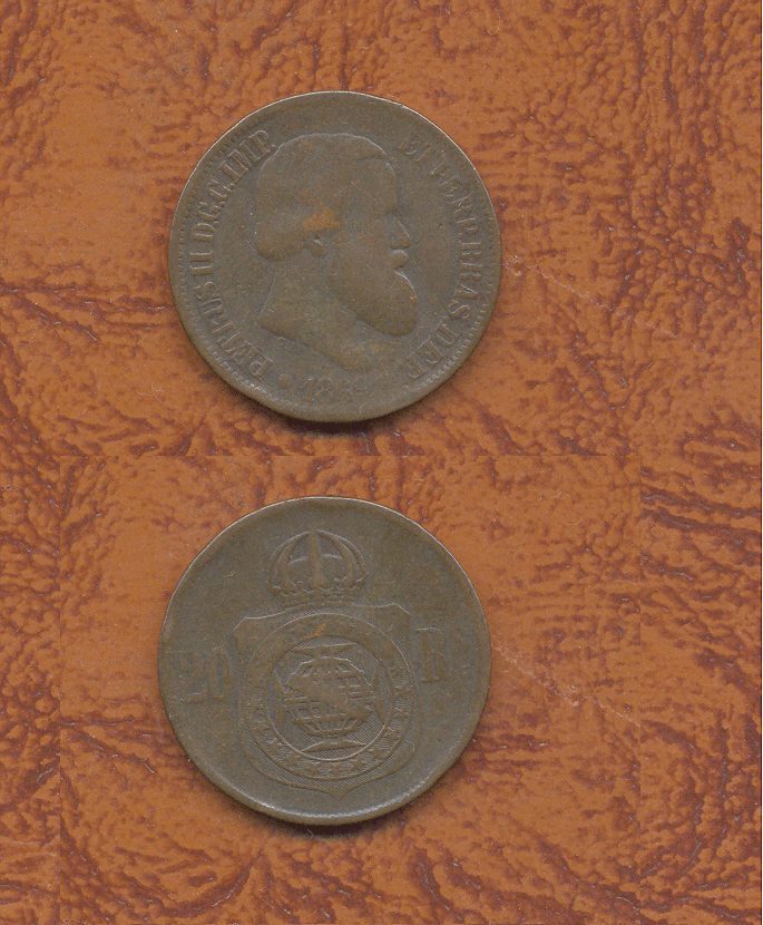 | Casa do Colecionador 20 RÉIS BRONZE 1869 CIRCULADA .