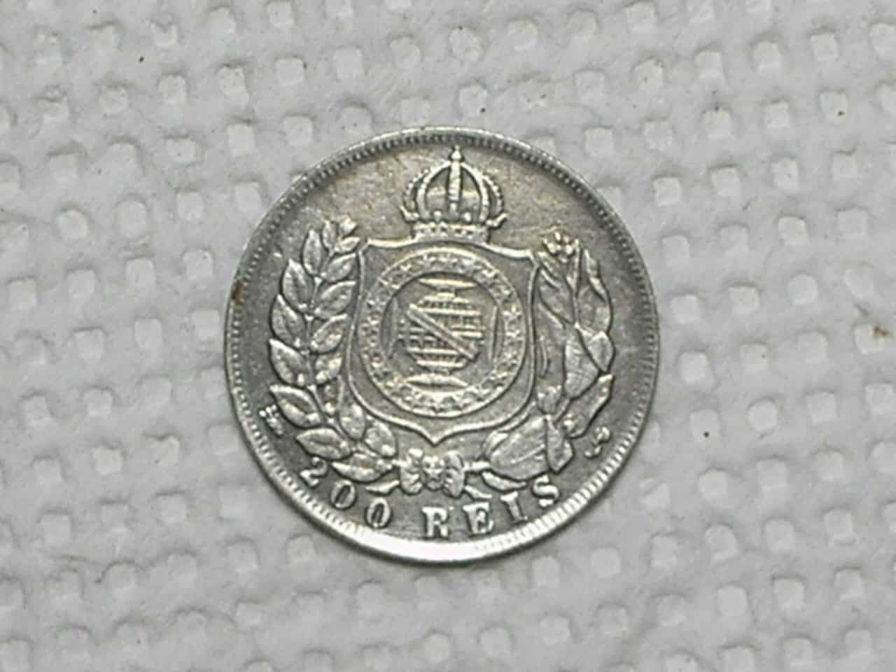 | Casa do Colecionador 200 Réis - 1867 / Petrus II - Prata / Mbc / Cod. 130.3