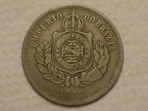200 Réis - 1877 / Data Escassa / Niquel do Império / Cod. 880