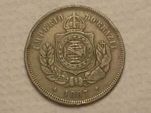 200 Réis - 1887 / Data Escassa / Níquel do Império / Mbc / Cod. 880.1