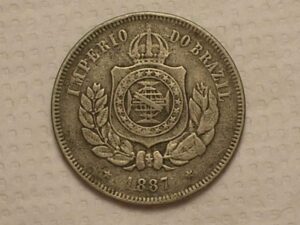 200 Réis - 1887 / Data Escassa / Níquel do Império / Mbc / Cod. 880.3