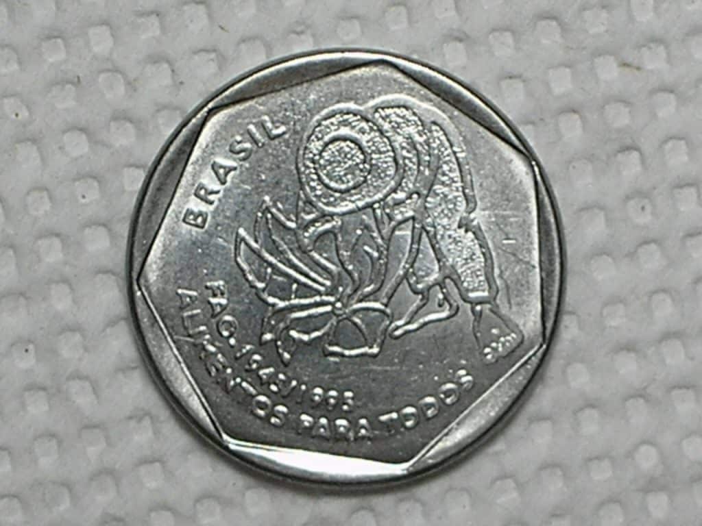 | Casa do Colecionador 25 Centavos - 1995 Comemorativa da Fao - Flor de Cunho / Cod. 130.1