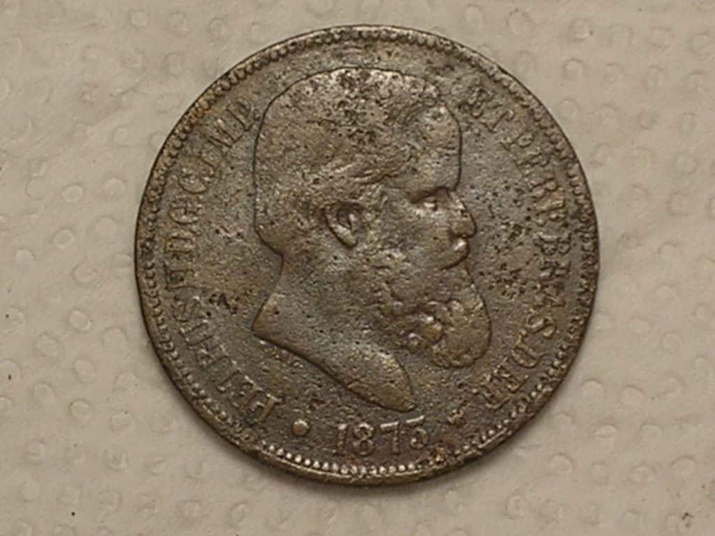 | Casa do Colecionador 40 Réis - 1873... Império de Petrus II / Bronze / Cod. 720.1