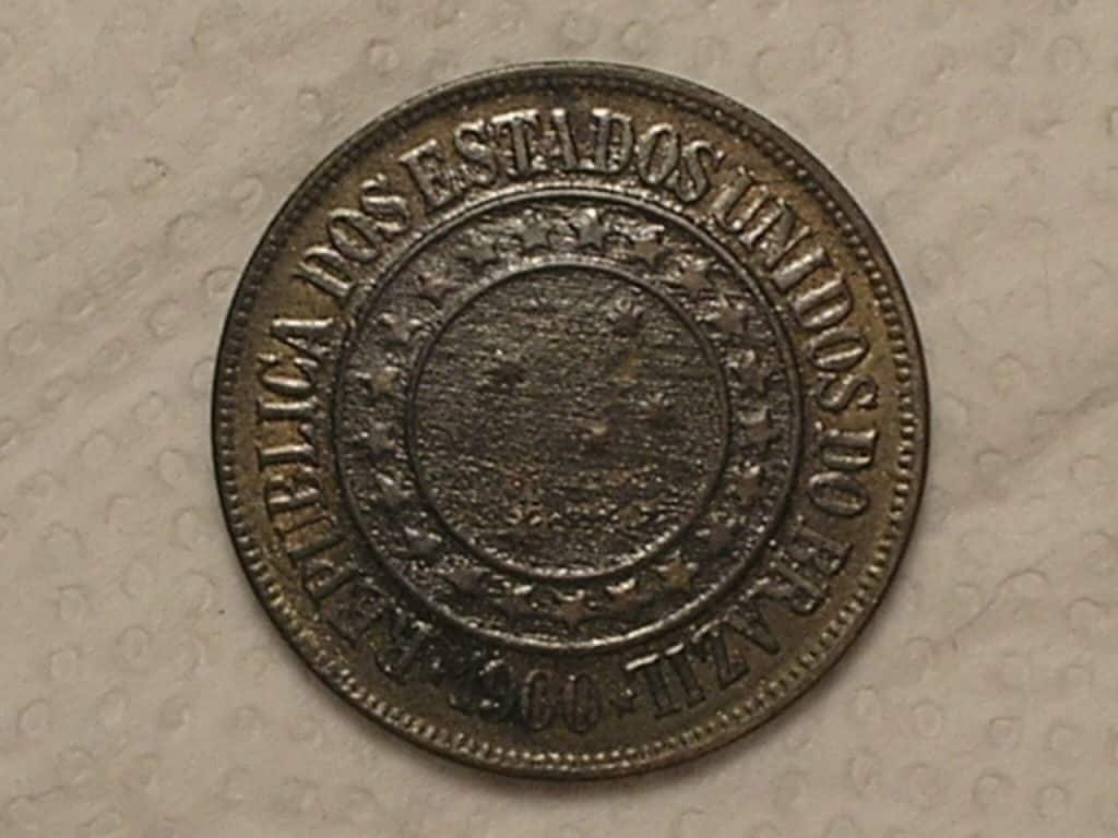 | Casa do Colecionador 40 Réis - 1900 ... Em Bronze / Mbc / Cod. 720.1
