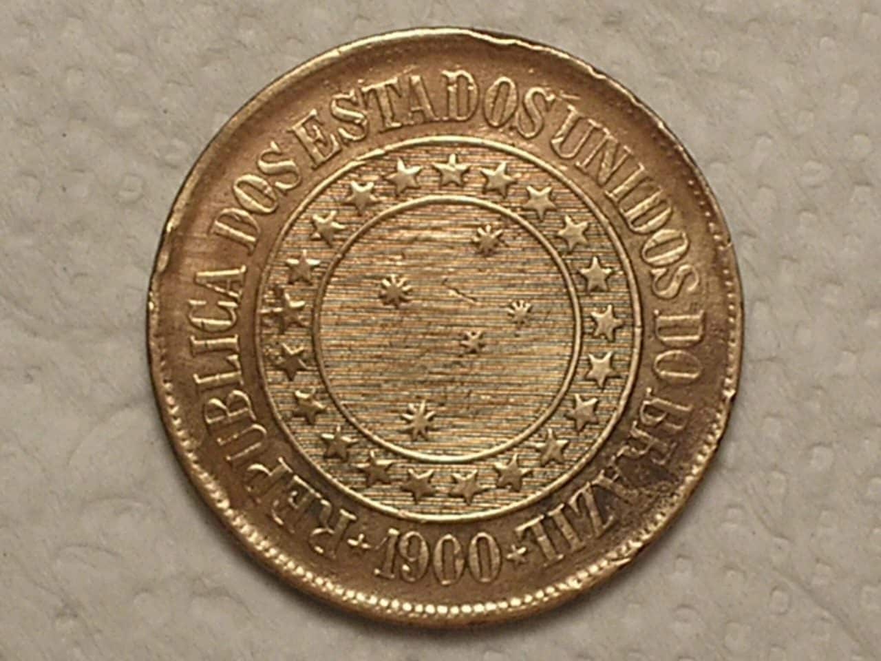 | Casa do Colecionador 40 Réis - 1900 ... em Bronze / Mbc / cod.490