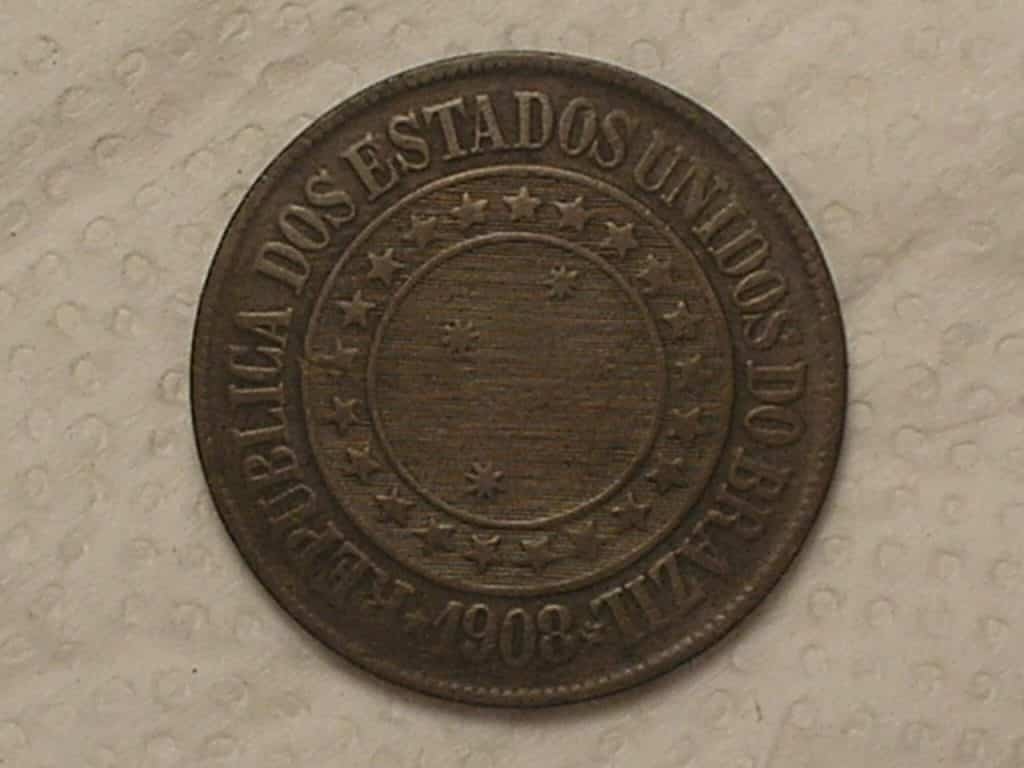 | Casa do Colecionador 40 Réis - 1908 / Bronze / Mbc / Cod. 720.1