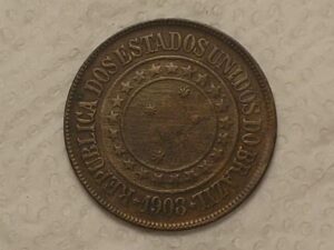 40 Réis - 1908 / Bronze / Mbc / Cod. 720.3