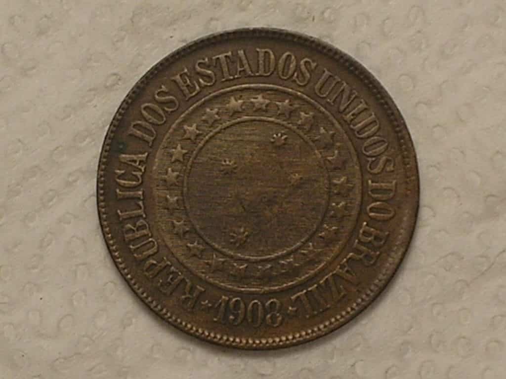 | Casa do Colecionador 40 Réis - 1908 / Bronze / Mbc / Cod. 720.3