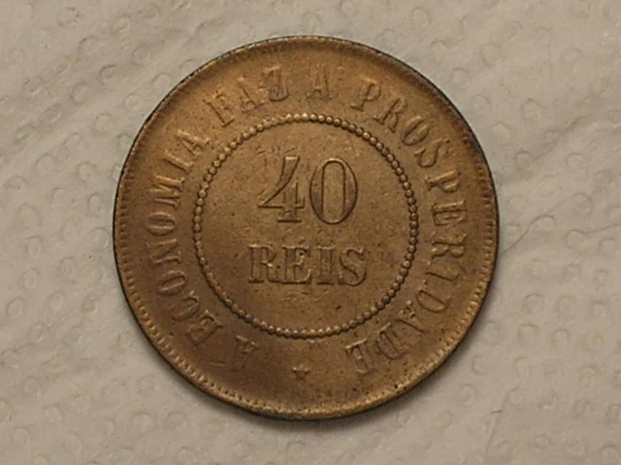 | Casa do Colecionador 40 Réis - 1908 / Bronze / Mbc / / Cod. 720.4