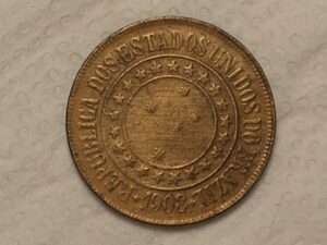 40 Réis - 1908 / Bronze / Mbc / / Cod. 720.4
