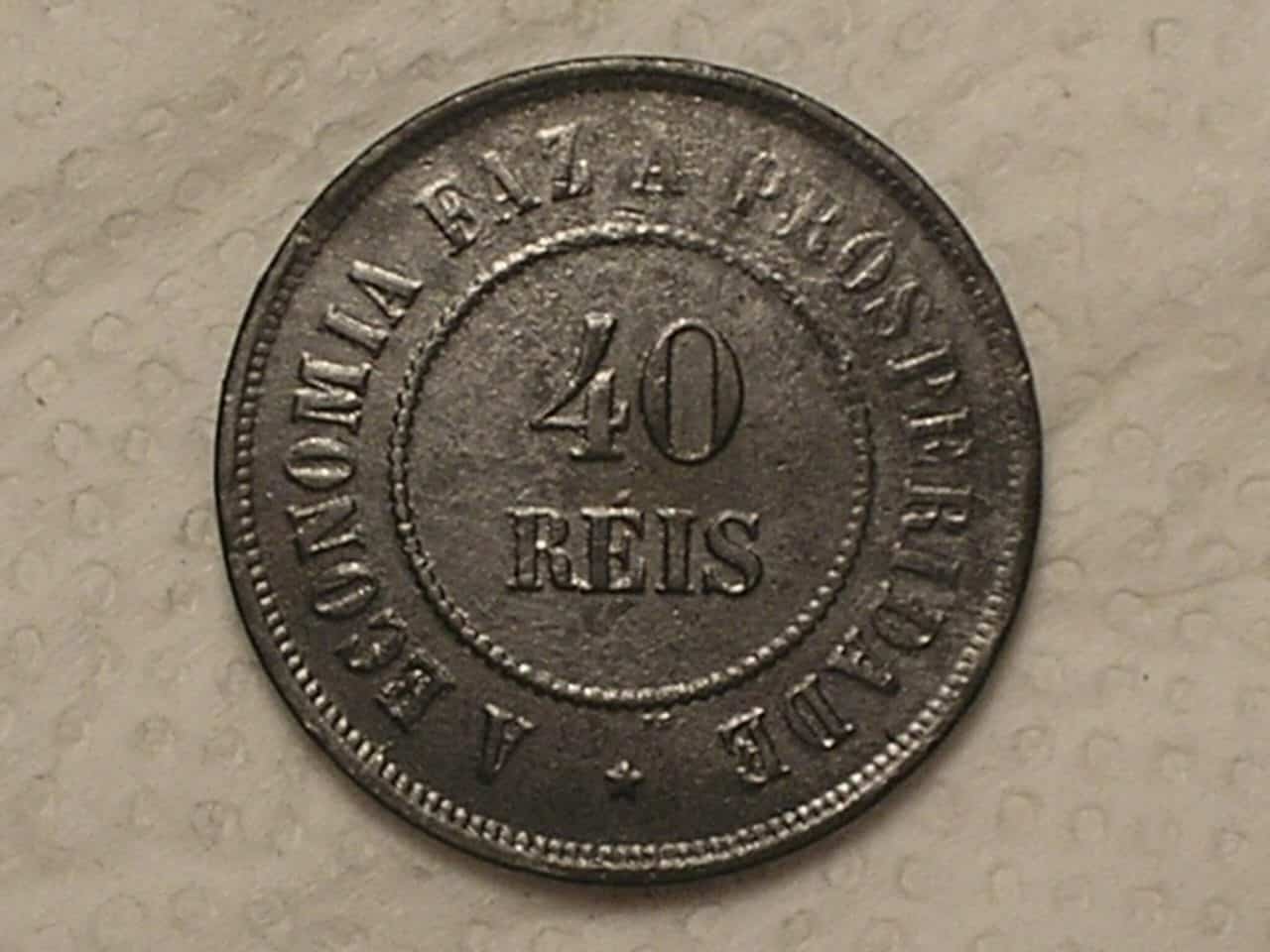 | Casa do Colecionador 40 Réis - 1908 / Bronze - Mbc/S - Cod. 720.7