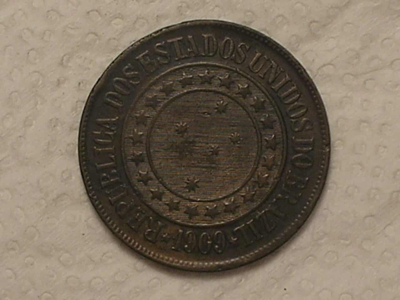 | Casa do Colecionador 40 Réis - 1909 / Bronze / Mbc / Cod. 720.1