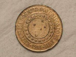 40 Réis - 1911 / Bronze / Mbc / Cod. 720.1