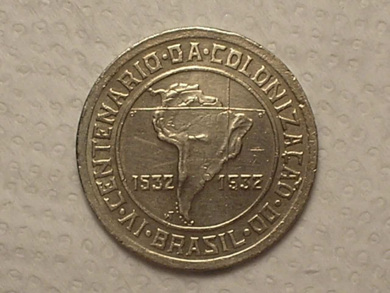 | Casa do Colecionador 400 Réis - 1932 / Série vicentina / Niquel / - Mbc/S - Cod. 540.1